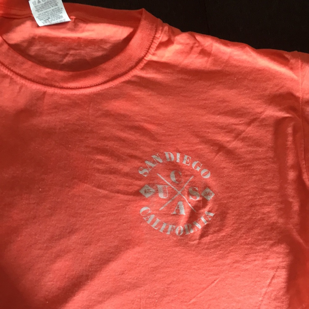 Neon pink long sleeve San Diego,California tshirt